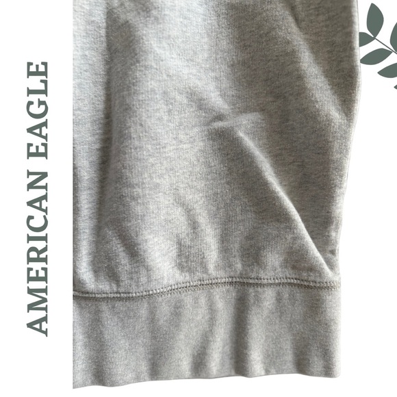 🛍️3/$40 American Eagle Outfitters Men’s XXLT Hoodie – Grey w/ Black Logo - Picture 5 of 6